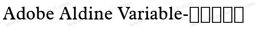 Adobe Aldine Variable字体转换